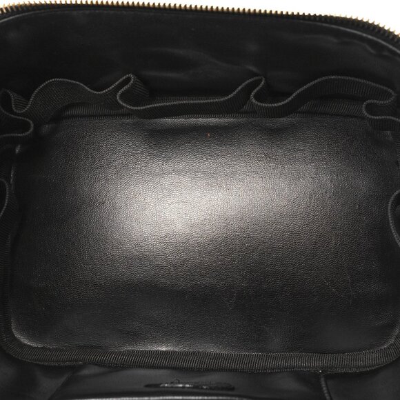 Chanel Caviar CC Vanity Cosmetic Case Black Top Handle Zip Around - Picture 6 of 10